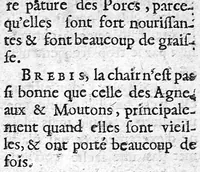 An illustration from Les règles de la santé, ou le véritable régime de vivre que l'on doit observer dans la santé et dans la maladie, et une table qui contient par alphabet les facultez et vertus de tous les alimens tirez des plantes et des animaux dont on use ordinairement, par A. P..... (1684)
