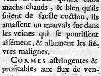 An illustration from Les règles de la santé, ou le véritable régime de vivre que l'on doit observer dans la santé et dans la maladie, et une table qui contient par alphabet les facultez et vertus de tous les alimens tirez des plantes et des animaux dont on use ordinairement, par A. P..... (1684)