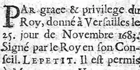 An illustration from Les règles de la santé, ou le véritable régime de vivre que l'on doit observer dans la santé et dans la maladie, et une table qui contient par alphabet les facultez et vertus de tous les alimens tirez des plantes et des animaux dont on use ordinairement, par A. P..... (1684)