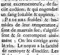 An illustration from Les règles de la santé, ou le véritable régime de vivre que l'on doit observer dans la santé et dans la maladie, et une table qui contient par alphabet les facultez et vertus de tous les alimens tirez des plantes et des animaux dont on use ordinairement, par A. P..... (1684)