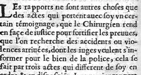 An illustration from Les moyens de bien rapporter a ivstice les indispositions et changements qvi arrivent a la santé des hommes. Ensemble vn traitté des mammelles & de leurs maladies. Plus vn traitté de la strangulation de l'intestin et de l'operation pour le reduire : avec vn formulaire de la methode de consulter en chirurgie (1650)