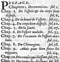 An illustration from Les moyens de bien rapporter a ivstice les indispositions et changements qvi arrivent a la santé des hommes. Ensemble vn traitté des mammelles & de leurs maladies. Plus vn traitté de la strangulation de l'intestin et de l'operation pour le reduire : avec vn formulaire de la methode de consulter en chirurgie (1650)