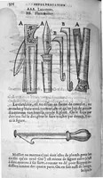 An illustration from Annotations de M. Laur. Joubert, sur toute la chirurgie de M. Gui de Chauliac. Avec l’interpretation des langues dudict Gui (c’est à dire, l’explication de ses termes plus obscurs) divisee en quatre Classes : la chascune estant rengee selon l’ordre de l’alphabet (1584)