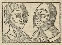 An illustration from La Chiromance et phisiognomie par le regard des membres de l'homme..., le tout mis en françois par Antoine du Moulin masconnois (1638)