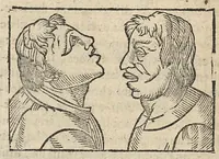 An illustration from La Chiromance et phisiognomie par le regard des membres de l'homme..., le tout mis en françois par Antoine du Moulin masconnois (1638)