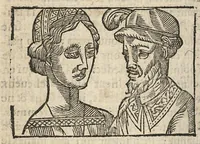 An illustration from La Chiromance et phisiognomie par le regard des membres de l'homme..., le tout mis en françois par Antoine du Moulin masconnois (1638)
