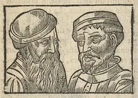 An illustration from La Chiromance et phisiognomie par le regard des membres de l'homme..., le tout mis en françois par Antoine du Moulin masconnois (1638)