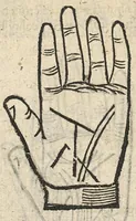 An illustration from La Chiromance et phisiognomie par le regard des membres de l'homme..., le tout mis en françois par Antoine du Moulin masconnois (1638)