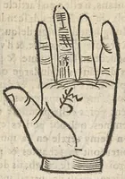 An illustration from La Chiromance et phisiognomie par le regard des membres de l'homme..., le tout mis en françois par Antoine du Moulin masconnois (1638)