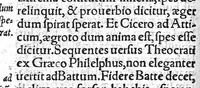 An illustration from Georgii Pictorii... Opera nova in quibus mirifica, jocos salesque, poetica, historica et medica lib. v. complectitur. Item ΟΝΟΜΑΤΟΘΕΤΝΣ qui locorum, montium, fontium... nomina continet. Praeterea in Marsilii Ficini de Tuenda studiosorum sanitate librum scholia. Item in Plinii Naturalis historiae septimum librum annotationes (1569)