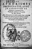 Picture 1 of 10 from Les aphorismes d'Hippocrates avec le commentaire de Galien sur le premier livre. Traduicts de grec en françois par M. J. Berche...plus les aphorismes de Jean Damascene... (1628), leaf 0