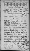 An illustration from Cogitationes quibus Dei existentia, item animae spiritalitas, et possibilis cum corpore unio, demonstrantur : nec non, brevis historia Oeconomiae corporis animalis, proponitur atque mechanice explicatur (1646)