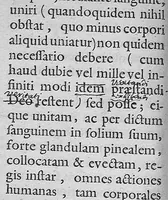 An illustration from Cogitationes quibus Dei existentia, item animae spiritalitas, et possibilis cum corpore unio, demonstrantur : nec non, brevis historia Oeconomiae corporis animalis, proponitur atque mechanice explicatur (1646)