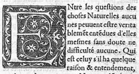 An illustration from Les problemes d'Alexandre Aphrodisé, excellent et ancien philosophe, pleins de matieres de medecine et de philosophie, traduits de grec en françois,... (1555)