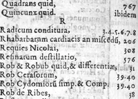 An illustration from Paraphrase sur la pharmacopee. Divisee en deux livres, par M. Brice Bauderon, Docteur en Medecine, de Parey en Charoloys, à present demeurant à Mascon. L’argument mis apres l’Epistre declare tout le contenu. Avec une Table des matieres y traictees. Edition seconde, Reveuë, corrigee et augmentee par l’autheur mesme (1596)