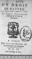 Picture 1 of 3 from Du droit de nature (1601), leaf 0