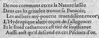 Picture 2 of 9 from La memoire renouvellee des merveilles des eaux naturelles en faveur de nos nymphes françoises & des malades qui ont recours à leurs emplois salutaires (1605), leaf 10