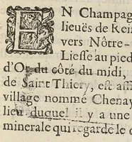 An illustration from Traité des eaux minerales de Chenay près de Reims en Champagne. Avec la maniere d'en user. Tiré des ouvrages de Monsieur de la Framboisiere,... (1697)