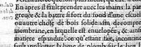 An illustration from Traité des Hernies contenant une ample declaration de toutes leurs especes, et autres excellentes parties de la Chirurgie,assavoir de la pierre, des cataractes des yeux, et autres maladies, desquelles comme la cure est perilleuse, aussi est elle de peu d’hommes bien exercée : Avec leurs causes, signes, accidens, anatomie des parties affectées, et leur entiere guarison : Par Pierre Franco de Turriers en Provence, demeurant à present à Orange (1561)