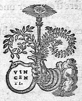 Picture 2 of 9 from Petit traite contenant une des parties principalles de Chirurgie, laquelle les Chirurgiens hernieres exercent, ainsi quil est montre en la page suivante. Fait par Pierre Franco chirurgien de Lausane. Il faut endurer pour durer (1556), leaf 0