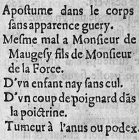Picture 8 of 20 from Observations medicinales et chirurgicales, avec histoires, noms, pays, saisons & temoignages (1617), leaf 21