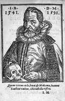 Picture 1 of 8 from Histoire notable de la rage des loups, advenue l'an MDXC, avec les remedes pour empescher la rage, qui survient après la morsure des Loups, Chiens et autres bestes enragees. Le tout mis en lumiere par Jean Bauhind, Medecin de Tres-illustre Prince, Monsieur Friderich, Conte de Vvirtemberg, Mont. etc., (1591), leaf 1