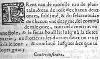 Picture 14 of 19 from Bastiment de receptes, traduit de l'italien en françois, augmenté d'une infinité de beaux secrets depuis peu mis en usage, avec un autre petit traité de recepte intitulé le plaisant jardin, (1645), leaf 177