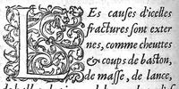 An illustration from La Methode Curative des Playes et Fracture de la teste humaine. Avec les pourtraits des Instruments necessaires pour la curation d’icelles. Par M. Ambroise Paré Chirurgien ordinaire du Roy, et Juré à Paris, (1561)