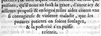 An illustration from Remedes certains et bien epprouvez contre la peste... (1628)