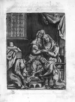 Picture 3 of 20 from Prattica nuova, et utilissima di tutto quello, ch' al diligente barbiero s'appartiene... ove si discorre del cavar sangue, medicar, ferite, et balsamar corpi humani... (1671), leaf 50