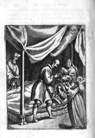 An illustration from Prattica nuova, et utilissima di tutto quello, ch' al diligente barbiero s'appartiene... ove si discorre del cavar sangue, medicar, ferite, et balsamar corpi humani... (1671)