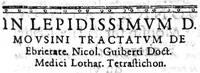 An illustration from Discours de l’yvresse et yvrongnerie, auquel les causes, nature & effects de l'yvresse sont amplement deduictz... (1612)