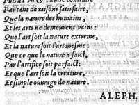 Picture 2 of 2 from Sentence de deux belles questions, sur la curation des Arcbusades & autres playes. Donnee parM. Laurens Joubert,...Dediee au tres heroique & magnanime Prince Henri III...par Maistres Daugaron & Martel ses chirurgiens ordinaires,...L’argument des deux questions est en la page suyvante (1577), leaf 29