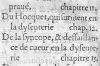 An illustration from Traicté de la dysenterie, et cure d’icelle, divisé en deux parties : l’une contenant la maladie, Causes, et Symptomes d’icelle : l’autre la Curation. Composé par Guillaume Souviros, Docteur en la faculté de Medecine de Montpellier, et Medecin en Tolose, (1574)