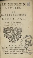 An illustration from Le medecin naturel. Ou l'art de conduire l'instinct des malades (1694)