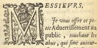 An illustration from Advertissement au public sur les oeuvres du médecin charitable (1629)