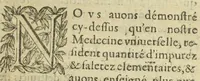 An illustration from L'abregé des secrets chymiques ou l'on void la nature des animaux vegetaux & mineraux entierement découverte : avec les vertus et proprietez des principes qui composent & conservent leur estre; & un traitté de la medecine generale. Par M. Pierre Jean Fabre, docteur en la faculté de medecine de l'université de Montpellier. (1636)