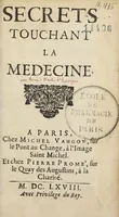 An illustration from Secrets touchant la medecine (1678)
