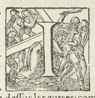 An illustration from Traicté pour la conservation de la santé, et sur la saignee de ce temps, et moyen de remedier aux maladies sans craincte de leur recheute ; avec autres traictez necessaires pour toutes sortes de personnes, en façon & ordre non encore veus, & selon la doctrine des anciens medecins grecs, arabes, latins & françois. ‎Augmenté d'un traicté de Galien, de l'alictement des malades. Apologie contre Jean Terud, fils de Louys, medecin de Paris. Examen du livre intitulé Medecin charitable. Traicté de la physiognomie, avec les figures propres, qui sont au nombre de 53. Dedié à Messieurs les Parisiens, & pourquoy ? Par David L'Aigneau provençal, conseiller & medecin ordinaire du Roy. Troisiesme edition, fort augmentée, vires acquirit eundo. (1650)