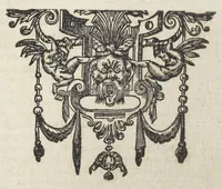 An illustration from Le Cours de médecine en francois, contenant le Miroir de beauté et santé corporelle. Par M. Louys Guyon Dolois, Sieur de la Nauche, Docteur en medecine. Et la Théorie avec un accomplissement de practique selon les principes tant dogmatiques, que chymiques, adjoustées à cette quatriesme edition. Avec une infinité d'observations, secrets & experiences, suivant la doctrine, tant des anciens que des modernes medecins, qui ont inventé & decouvert la circulation du sang, les veines lactées, leur receptacle, les vases lymphées, & autres nouveautez anatomiques & spagyriques : inconnues auparavant. A l'usage des medecins, chirurgiens, apothicaires, & autres ; Et utile aux communautez, hospitaux, & maison de campagne. Par M. Lazare Meyssonnier conseiller & medecin ordinaire du Roy, & de S.A.R. docteur de l'université de Montpellier, & professeur aggregé au College des medecins à Lyon. Où ont esté jointes les figures des plantes necessaires, & celles de l'anatomie en taille douce, pour se servir utilement de ce livre. (1664)