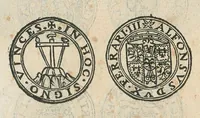 An illustration from Les edicts et ordonnances des roys de France depuis s. Loys iusques a present : avec les verifications, modifications, et declarations sur icelles : divisees en quatre tomes, par Antoine Fontanon, advocat en la Cour de Parlement de Paris : et par luy augmentées de plusieurs belles ordonnances, anciennes & nouvelles, reduictes en leur vray ordre selon la nature des matieres. (1580)