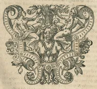 An illustration from Les oeuvres pharmaceutiques du Sr Jean de Renou, conseiller & medecin du roy à Paris : augmentées d'un tiers en cette seconde edition par l'auteur : puis traduittes, embellies de plusieurs figures necessaires à la cognoissance de la medecine & pharmacie, & mises en lumière par M. Louys de Serres dauphinois, docteur en medecine, & aggregé à Lyon. [Suivi de :] Boutique pharmaceutique, ou Antidotaire, distingué en deux parties : la premiere desquelles traicte des medicamens interieurs, & la seconde des exterieurs. Avec une fort briefve, & tres-utile introduction pour tous ceux qui desireront avoir une particuliere entrée en la cognoissance de la pharmacie. Le tout premierement composé en latin, & mis en lumiere par le sieur Jean de Renou, conseiller & medecin du Roy, à Paris. Puis traduit en françois, illustré & augmenté d'un tiers en ceste seconde edition par Mr. Louys de Serres Dauphinois, D. en medecine, & aggregé à Lyon. (1637)