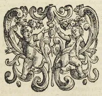 An illustration from Pharmacopoeia Augustana Restituta, sive Examen Animadversionum in Dispensatorium Augustanum, ejusdemque Mantissam hermeticam Joannis Zvelferi, Palatini adornatum à Luca Schröckio, Luc. Fil. Medic. Doct. & in Patria Physico.[Suivi de : ] (1673)