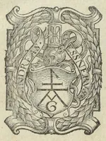 An illustration from Thesaurus Evonymi Philiatri, De remediis secretis, liber physicus, medicus, et partim etiam Chymicus, & œconomicus in vinorum diversi saporis apparatu, medicis & pharmacopolis omnibus præcipuè necessarius, nunc primum in lucem editus. Argumentum copiosius sequens pagella continet. (1554)
