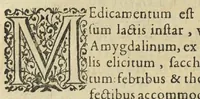 An illustration from Synopsis methodica pharmacorum omnium quæ in communi sunt practicantium usu, omnibus qui medicinæ factivæ studio tenentur, utilissima : in duos libros diducta. Authore Nicolao Dacier Trecensi, in celeberrima Monspeliensi Academia doctore medico. (1614)