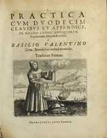 Picture 2 of 19 from Tripus aureus, hoc est, Tres tractatus chymici selectissimi, nempe I. Basilii Valentini, ordinis monachi, Germani, Practica una cum 12. clavibus & appendice, ex Germanico ; II. Thomæ Nortoni, angli philosophi Crede mihi seu ordinale ante annos 140. ab authore scriptum, nunc ex Anglicano manuscripto in Latinum translatum, phrasi cujusque authoris ut & sententia retenta ; nunc ex Anglicano manuscripto in Latinum translatum, phrasi cujusque authoris ut & sententia retenta; III. Cremeri cujusdam abbatis Westmonasterienses Angli Testamentum, hactenus nondum publicatum, nunc in diversarum nationum gratiam editi, & figuris cupro assabre incisis ornati operâ & studio Michaelis Maieri Phil. & Med. D. Com. P. &c (1618), leaf 11