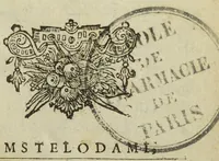 An illustration from Petri Morelli Methodus præscribendi formulas remediorum. Cum adjuncto materiæ medicæ systemate. Aucta, variisque modis illustrata à Gerardo Blasio, medicinæ doctore ac practico Amsterlodamensi. (1659)