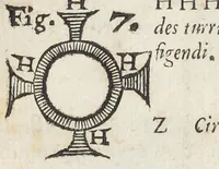 An illustration from Miracula chymica et mysteria medica. Libris quinque enucleata, quorum summam pagina versa exhibet. Studio et opera Philippi Mulleri Froburg. Brisgoi, philosoph. & med. D. (1651)
