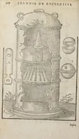 An illustration from Theatrum chemicum, præcipuos selectorum auctorum tractatus de chemiæ et lapidis philosophici antiquitate, veritate, jure, præstantia, & operationibus continens : in gratiam verae chemiae, et medicinæ chemicæ studiosorum (ut qui uberrimam inde optimorum remediorum messem facere potuerunt) congestum, & in tres partes seu volumina digestum ; singulis voluminibus, suo auctorum et librorum catalogo primis pagellis : rerum vero & verborum indice postremis annexo. Volumen tertium (1602)