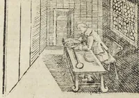 An illustration from Theatri chemici volumen sextum, theologies, medicis, et tam vulgaribus quam hermeticæ, chemiæ studiosis utilissimum, praecipuos selectorum auctorum huius seculi tractatus de chemia & lapidis philosophici antiquitate, veritate jure præstantia & operationibus continens, ex Germanica & Gallica lingua in latinam translatum per Johannem Jacobum Heilmannum bipontino-palatinum M.D. (1661)